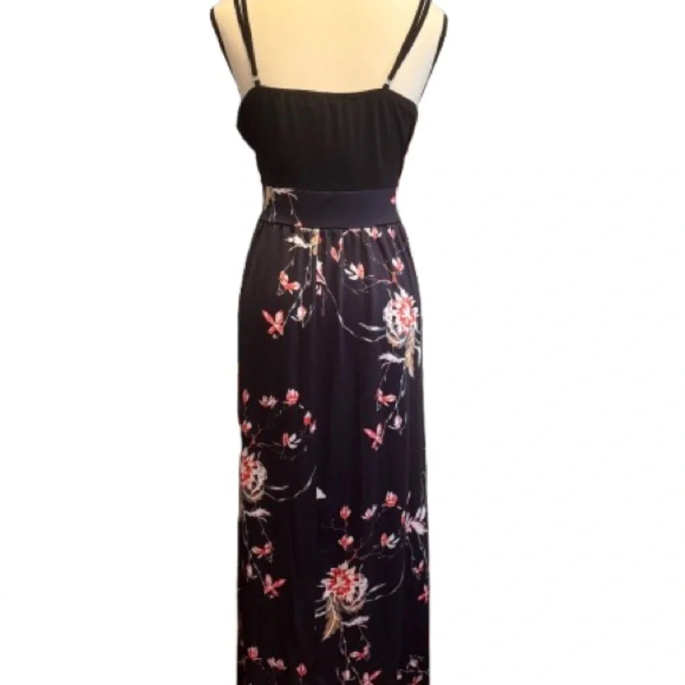 Black Floral Long Dress NWT – Resort Cruise, Beach, Maxi,  Coastal Cowgirl XL - Picture 3 of 8